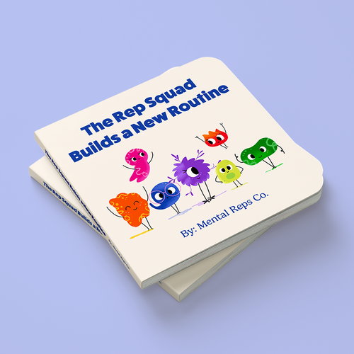 Rep Squad Builds a New Routine board book shown at an angle