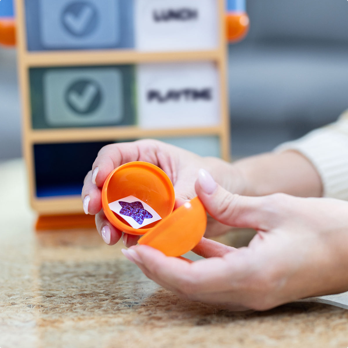 The Routine Robot Surprise Ball reward being opened